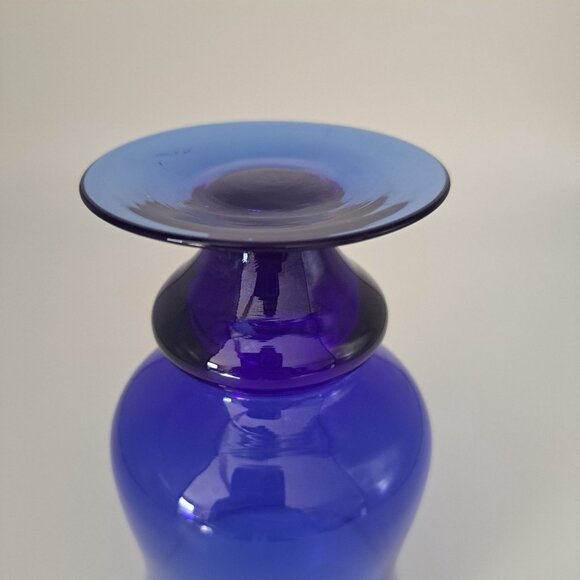 Nancy Calhoun Sapphire Blue Water Goblet - Picture 7 of 10